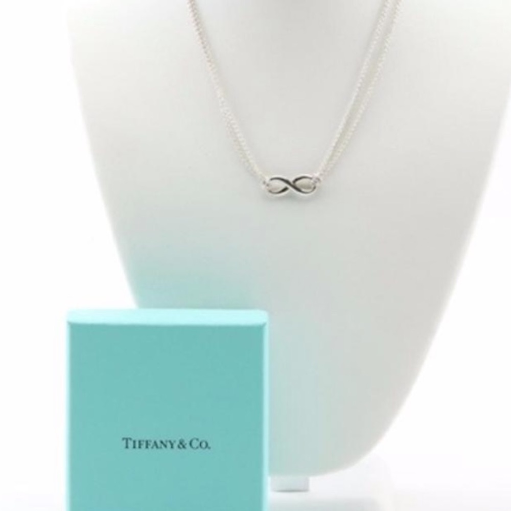 Tiffany Infinity Pendant & Double Chain. - Picture 3 of 7